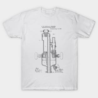 Lubricator for steam engine Vintage Patent Hand Drawing T-Shirt